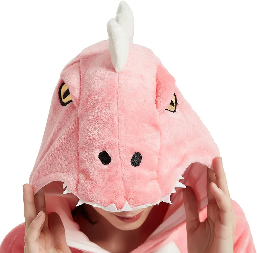 Adult Dinosaur Onesie Costume Outfit Women T-rex Animal Pajama Halloween Unisex