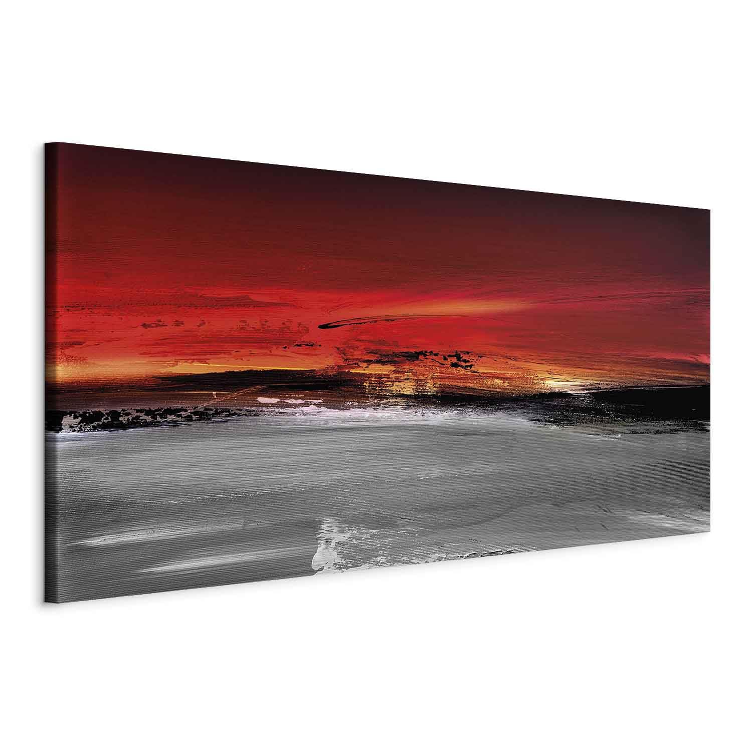 murando - Leinwandbild Wohnung wie gemalt, Schlafzimmer, Wohnzimmer, modern | Hochwertige Leinwand, sofort aufhängbar, ideal fürs Wohn- oder Schlafzimmer, wasserfest und lichtecht, langlebig, stilvoll