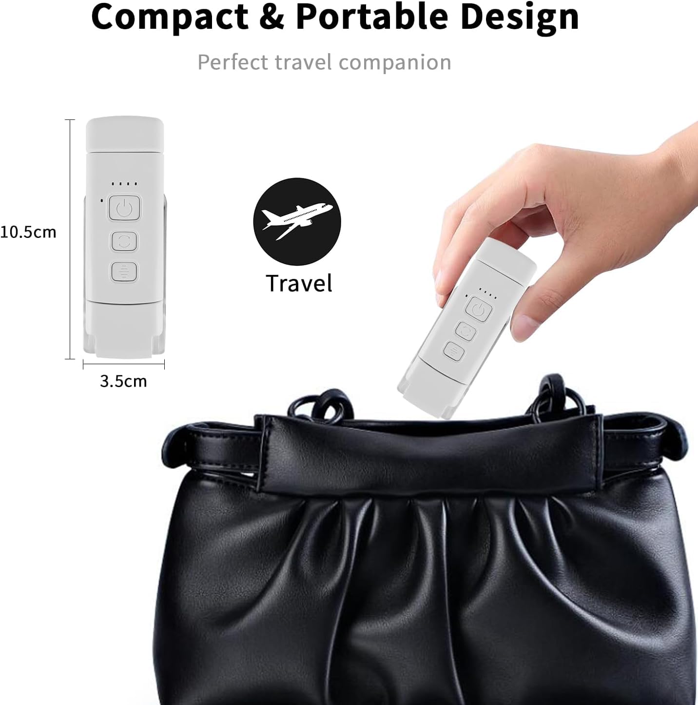 QUMOX Lámpara de Lectura LED con Clip – 3 Tonos Ámbar, 5 Niveles de Brillo, Temporizador, Cabezal Ajustable, Recargable por USB – Luz de Lectura para Libros, Cama, Viaje (Blanco)