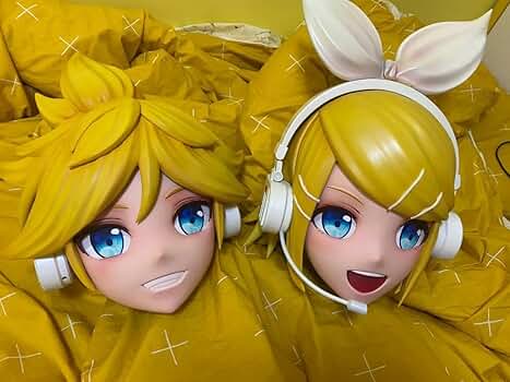 Amazon.co.jp: 鏡音リンレン 全頭面硬質マスク 着ぐるみ マスク