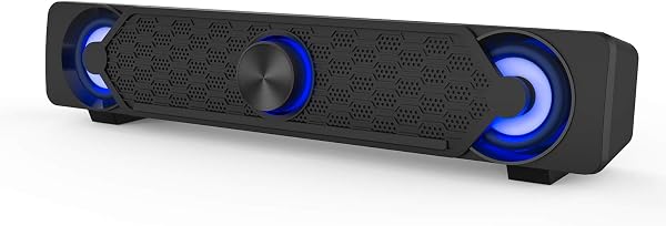 PCスピーカー, Smalody ゲーミングスピーカー USB電源 LEDライト付き コンピューター/ラップトップ/ゲーム機などに対応 PS4.などゲーム用(AUX3.5MM) - 1