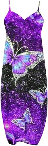 Miniatura 2 de JEGULV Vestidos casuales para mujer 2024 verano sin mangas largo vestido largo con bolsillos, talla grande, suelto, vestido maxi de playa