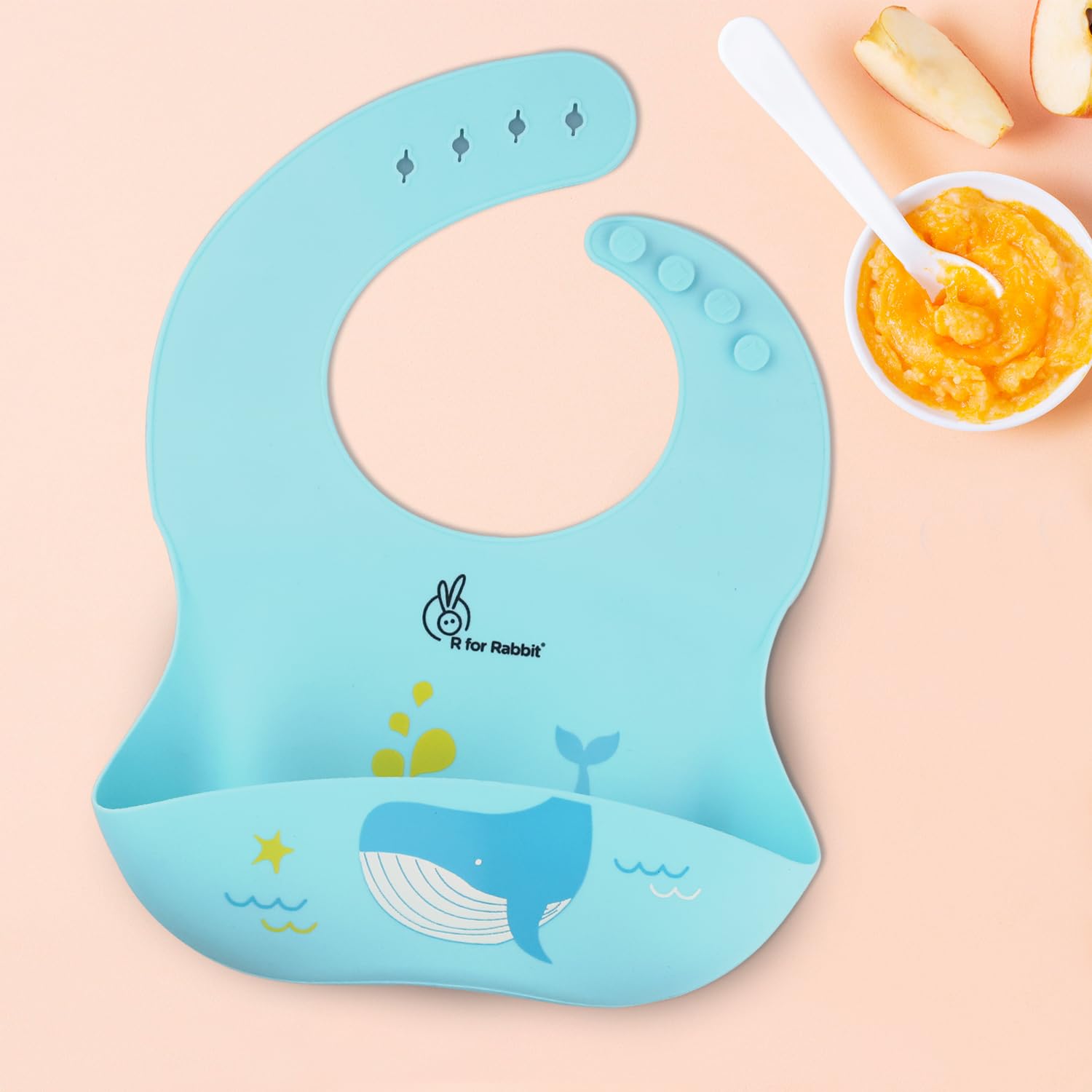 R for Rabbit Safari Silicone Bib for Baby Food Feeding BPA Free, Baby Apron Adjustable Straps With Food Pocket, Mess Free, Waterproof, Washable & Reusable Ideal for Babies 6 to 36 Months (Lake Blue) (B0D8YM3RMZ) Amazon Price History, Amazon Price Tracker