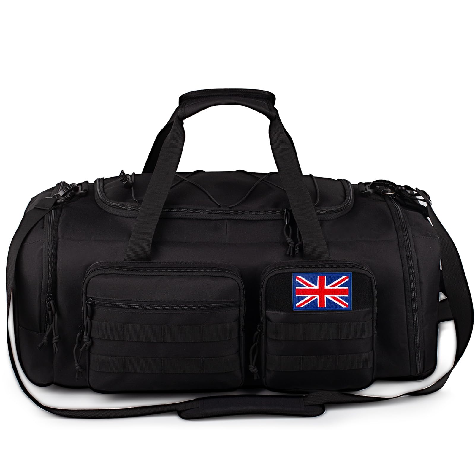 Tactical Gym Bag for Men, 70L Large 3-in-1 Sports Duffle Bag with Shoes Compartment and Wet Pocket, Water Resistant Travel Backpack for Gym, Travel