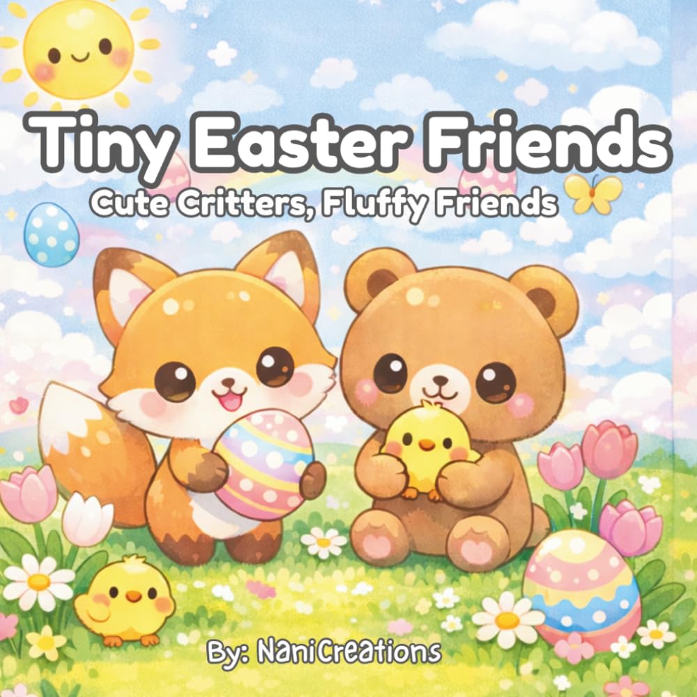 Tiny Easter Friends: Cute Critters, Fluffy Easter Friends (Tiny Friends Coloring Book Series)
