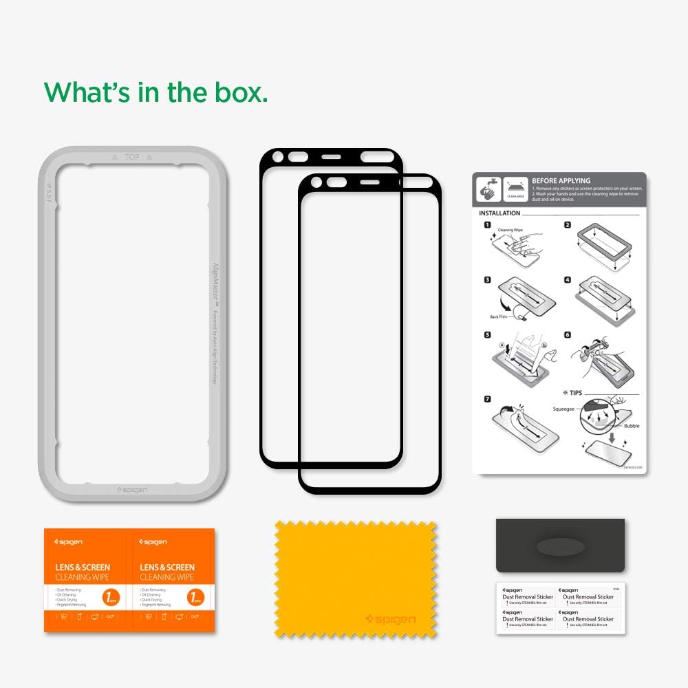 Spigen Tempered Glass Screen Protector [GlasTR AlignMaster] designed for Pixel 4 XL (2019) [2 Pack] - Edge to Edge Protection