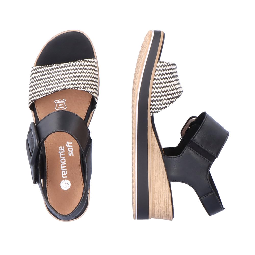 Remonte D6453 - Sandały klinowe. Kobiety