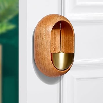 Ritmo Door Bell, Wooden Door Bell for Business Ornament and Hanging Decoration for Entrance Fridge Door Hanging Bell Home Office Store (C)