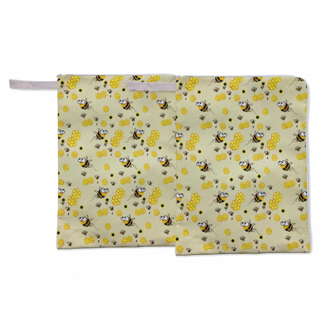 Sac à pain cire d'abeille pour éviter le pain dur lot de 2 sacs réutilisables zippés grand format
