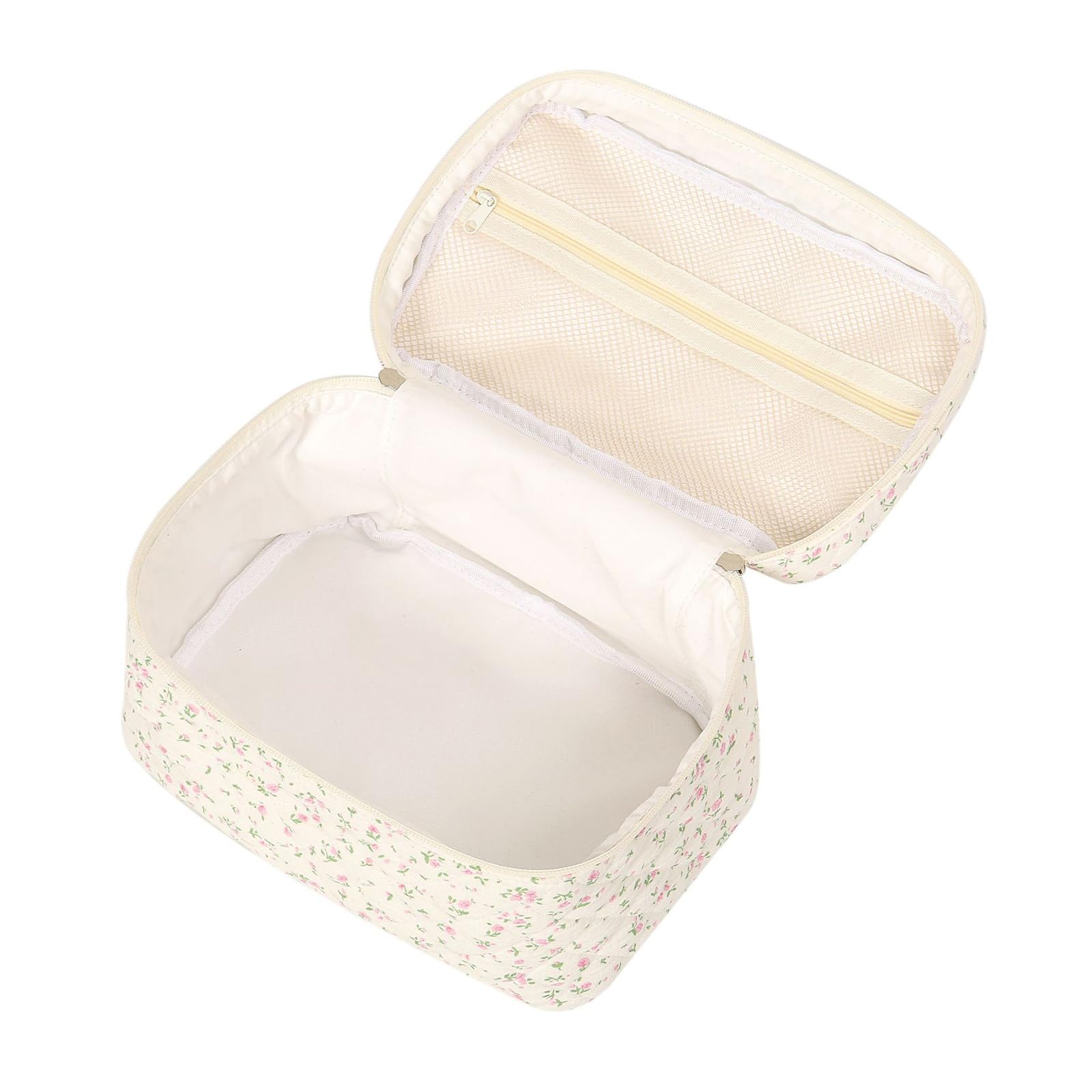 Tsophreniq Adorable Small Toiletry Bag Spacious Interior for and Women Daily Use Stylish Cotton Makeup Bag with Multiple Compartments Perfect