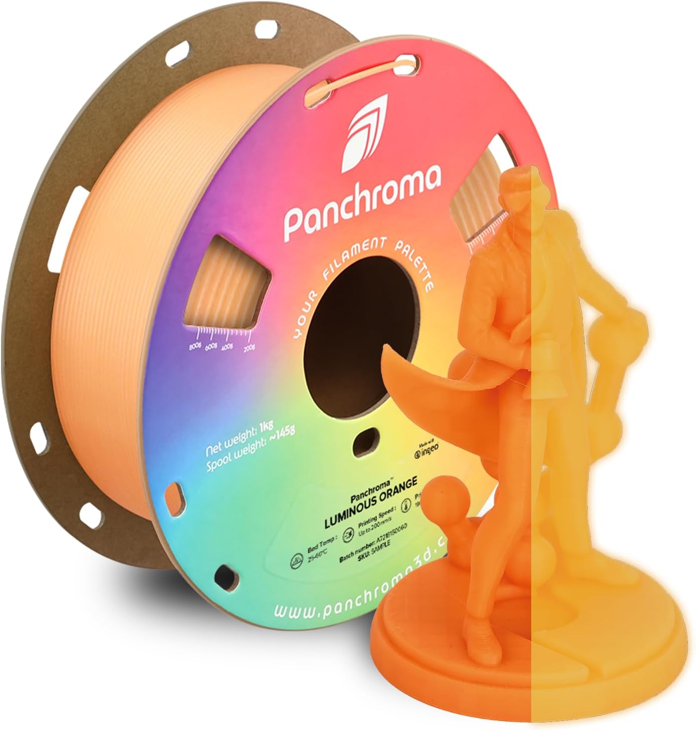 Polymaker Panchroma Luminous Orange swatch