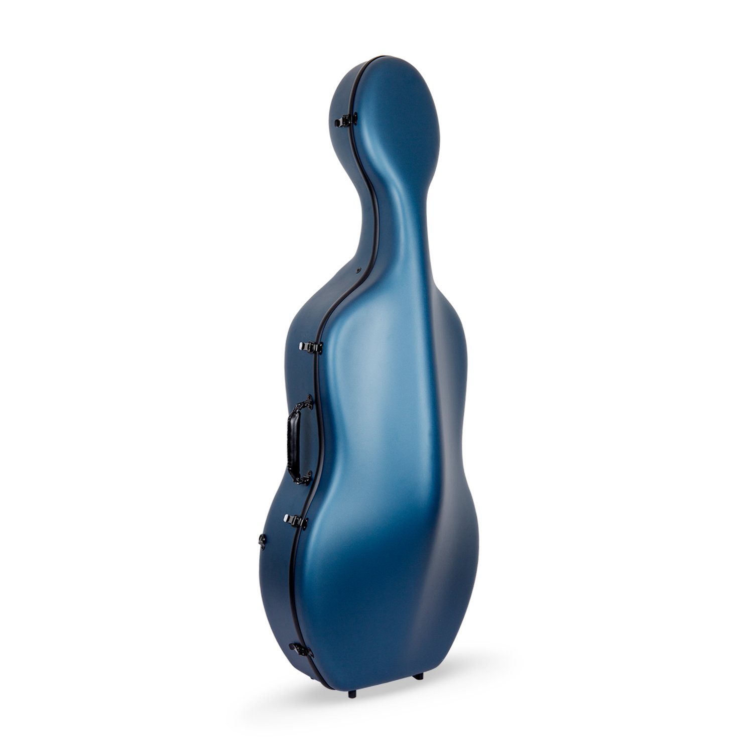 Crossrock Professional 4/4 Carbon Fiber Cello Case | 6lb Ultra-Light TSA-Approved Hardshell | Adjustable Magic Pads & Anti-Scratch Cover | Symphony Midnight Blue Finish