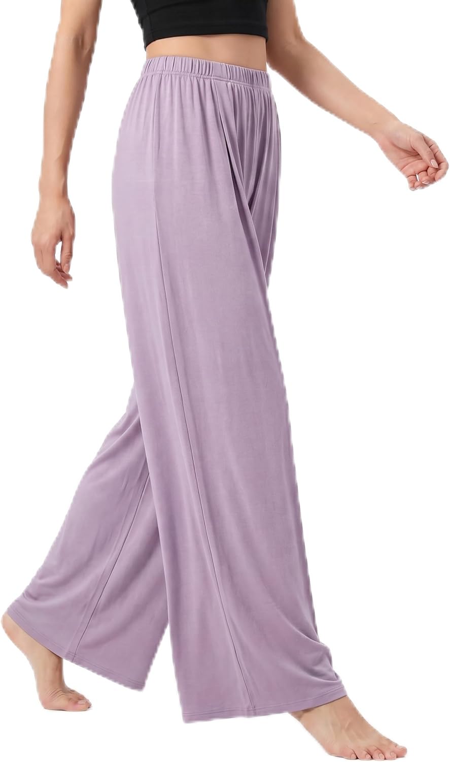 Flowing Women Dance Palazzo Pants All Season Comfortable Wide Leg Modern Practice Trousers Breathable Soft Solid