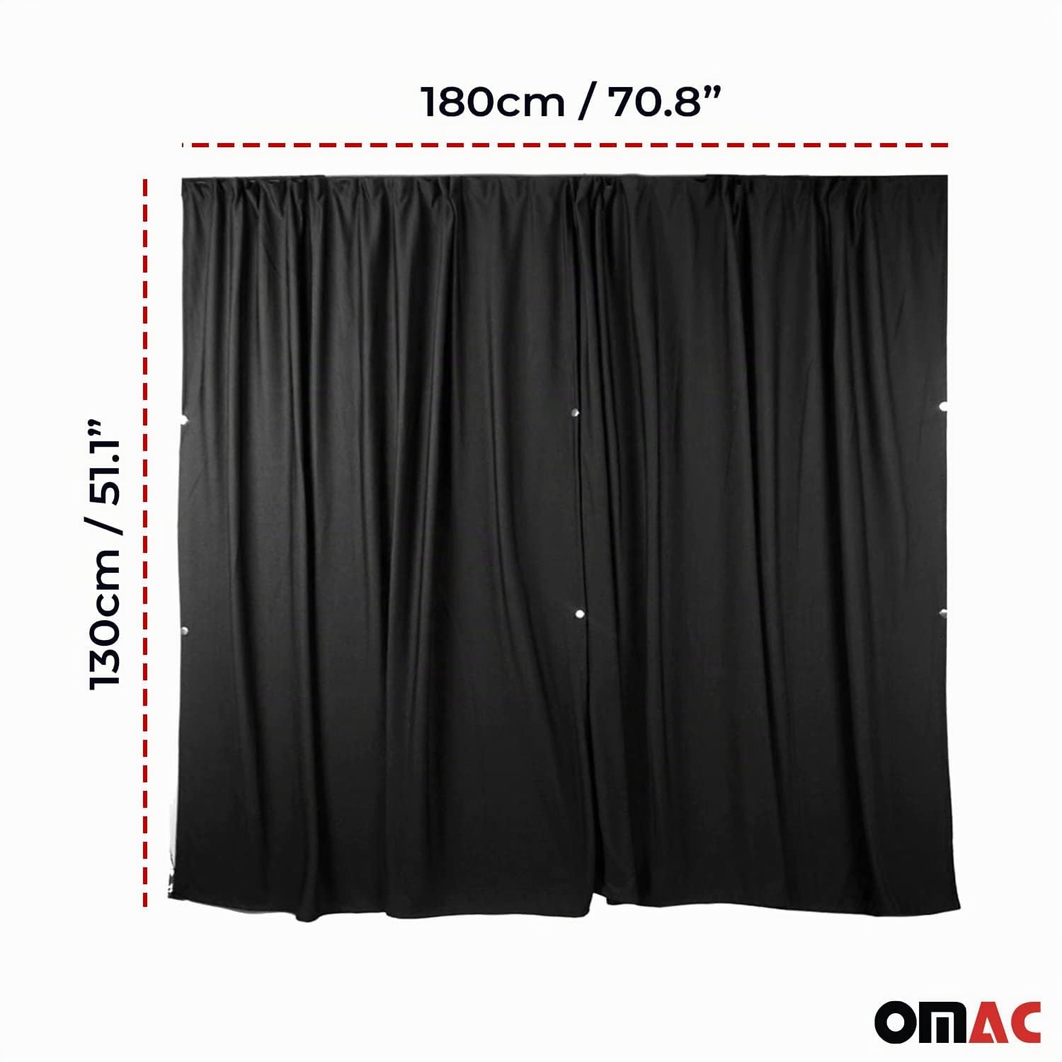 Rideaux De Séparation de Cabine pour Peugeot Expert L1 Noir Tissu