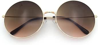 SA106 Classic Oversized Hippie Round Circle Lens Sunglasses