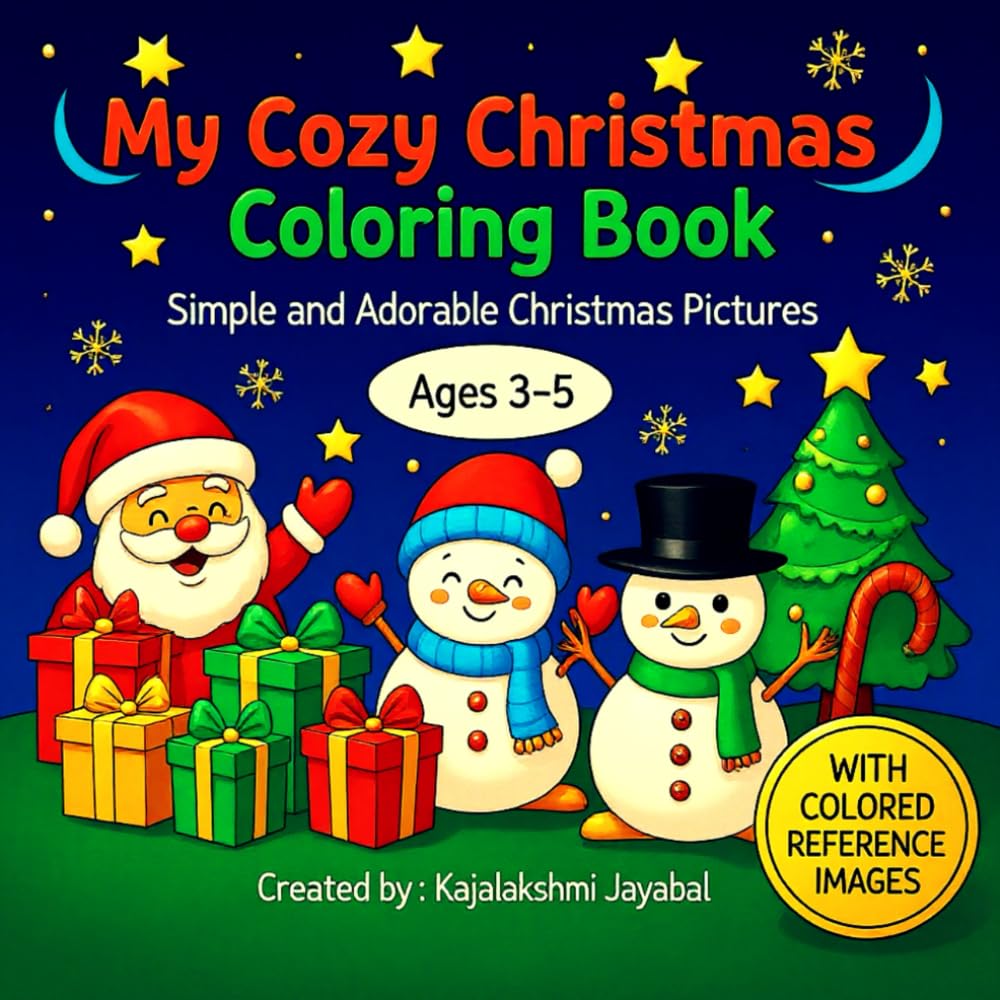 My Cozy Christmas Coloring Book: Simple and Adorable Christmas Pictures