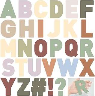 Panelee 145 Pcs 20 Sheets 4 Inch Large Letter Stickers for Bulletin Boards Alphabet Vinyl Letter Stickers Self Adhesive for Classroom Crafts Poster Board Mail Box Window Wall Door Home(Boho Color)