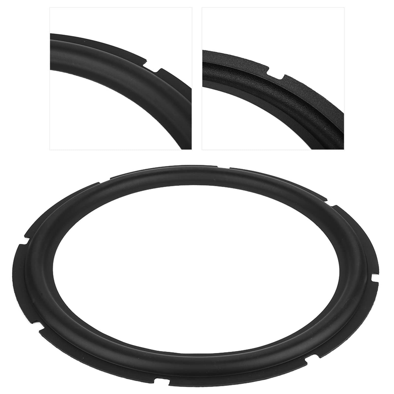 12 Pollici di Gomma Perforata Altoparlante Bordo Schiuma Subwoofer Surround Parti di Ricambio per la Riparazione 'altoparlante o Fai da Te (Nero)