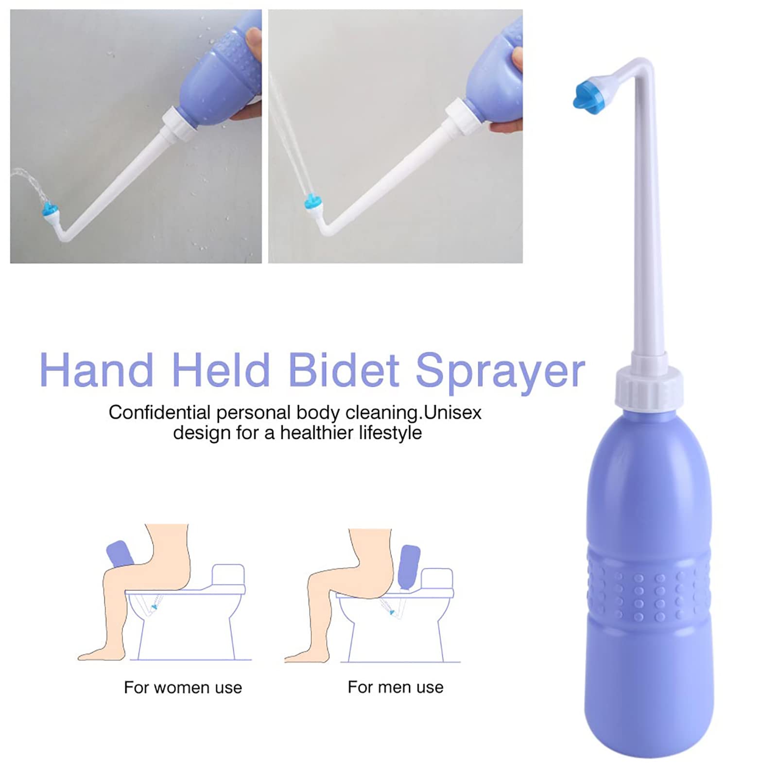 Tragbares Bidet-Sprayer, Reise-Bidet mit Hand-Bidetflasche, Wasser Waschen, Toilette, Badezimmer, Zuhause, Reise, persönliche Hygiene, Toiletten-Spray