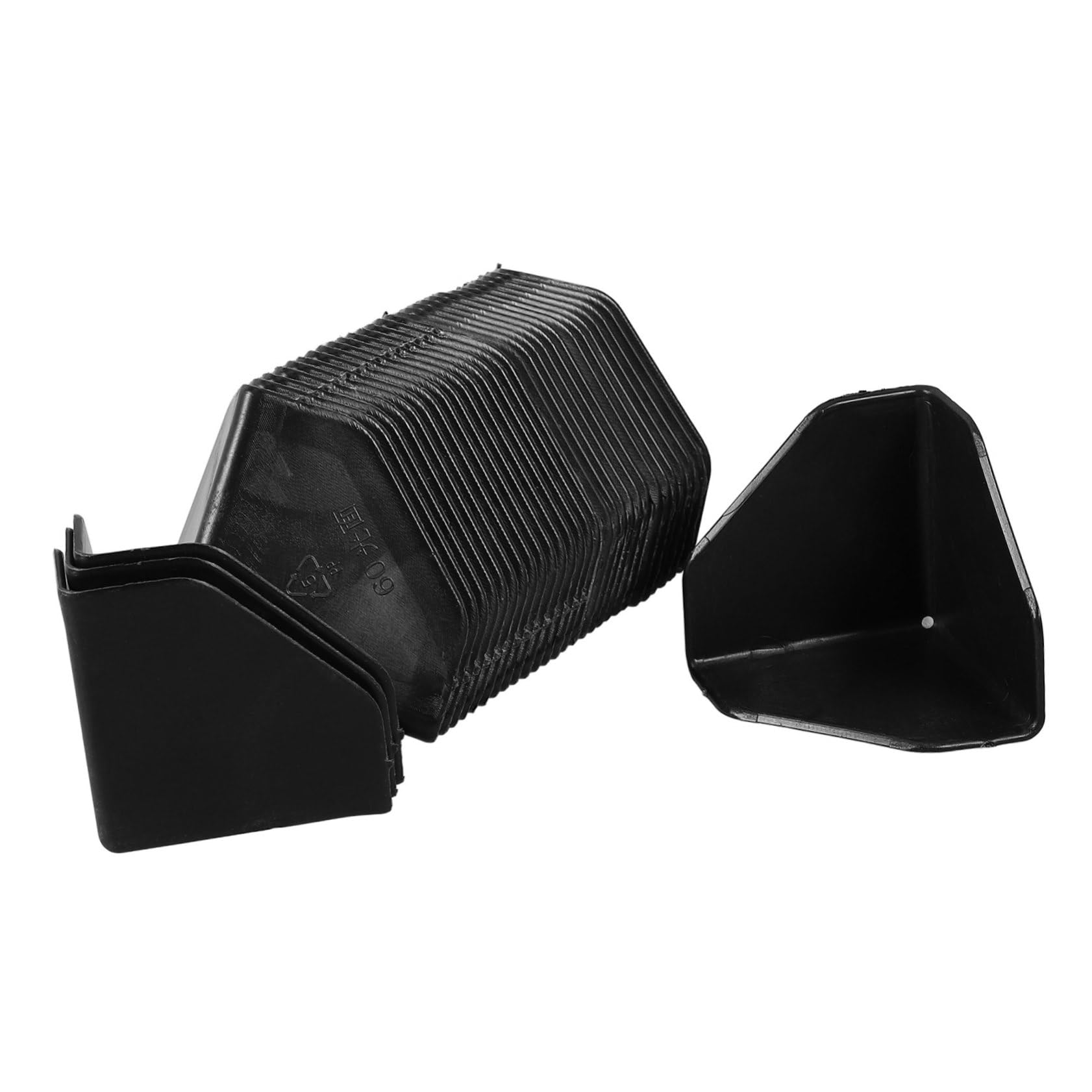 MUCKLILY 50pcs Luggage Corner Protectors Corner Protectors for Shipping Cardboard Corner Protectors Black Packaging Corner Protectors Plastic