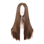 MapofBeauty 28 Inch/70cm Women Special Long Straight Synthetic Wig (Light Brown)