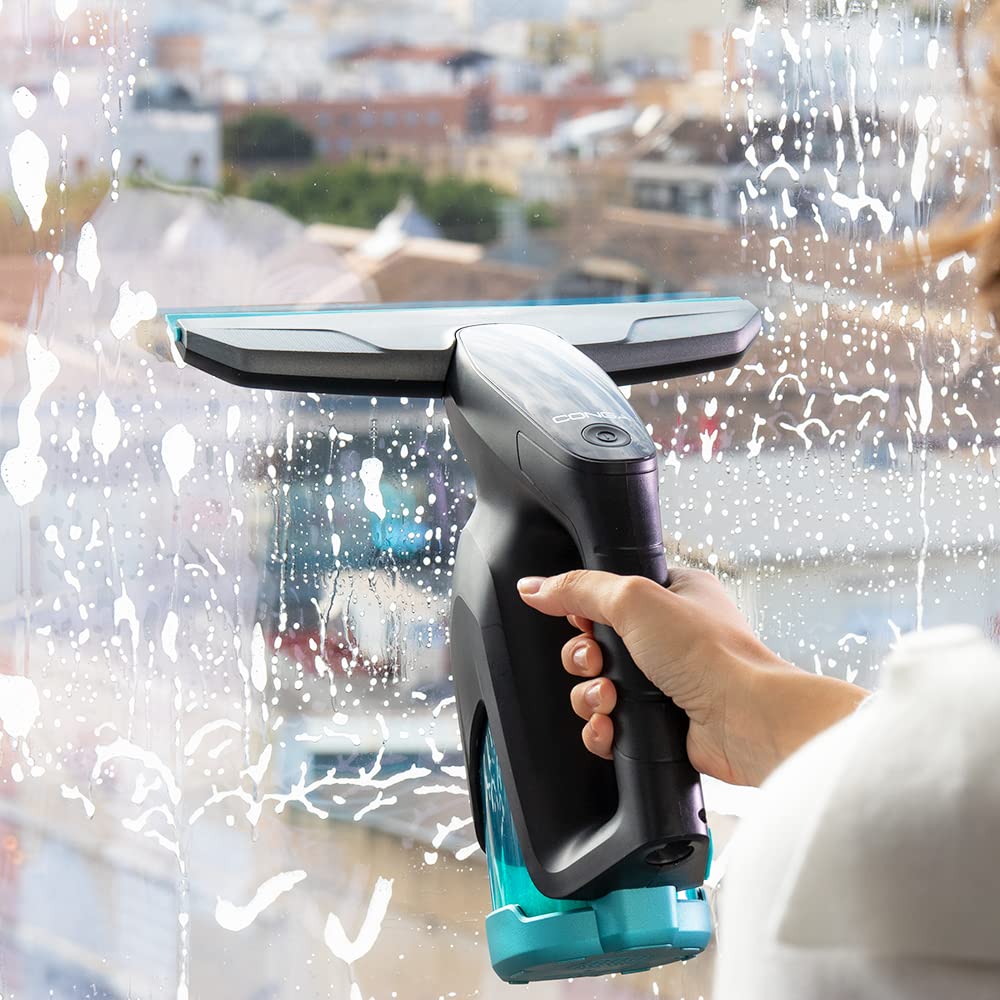 Cecotec Robot do mycia okien Conga Popstar Glass Titanium z funkcją 3 w 1: Zrasza, czyści i suszy. Bateria 3.7V, która pozwala czyścić do 100m2 zapewniając autonomię do 40 minut.
