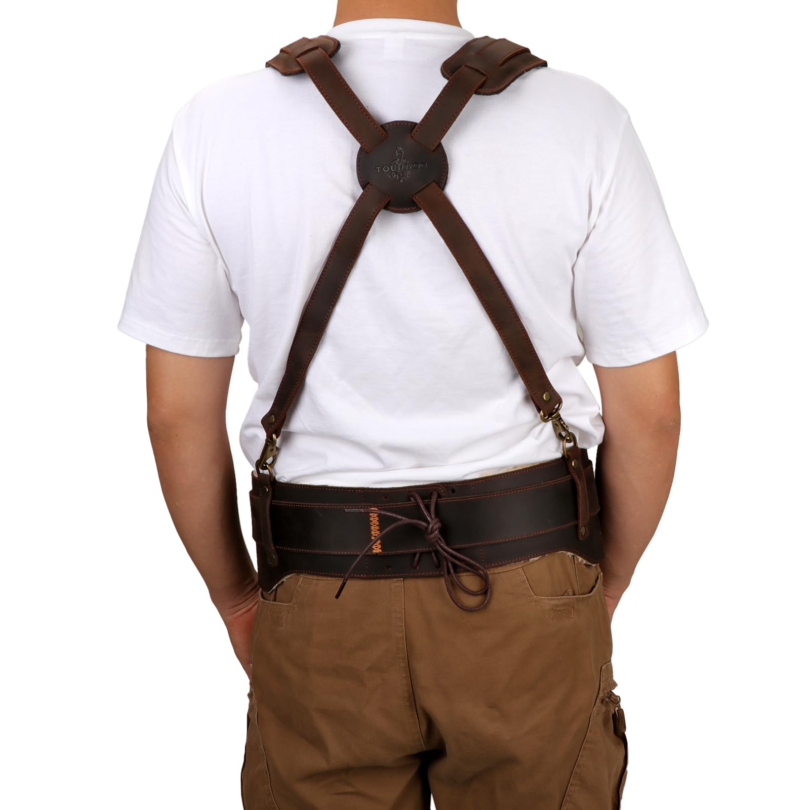 Porta Metro A Nastro In Pelle - Per Cinture Portautensili - Con Clip Da Cintura Opzionale - Pelle Pieno Fiore Fatta A Mano - Prodotto Negli Stati Uniti - Italia - Foto 8