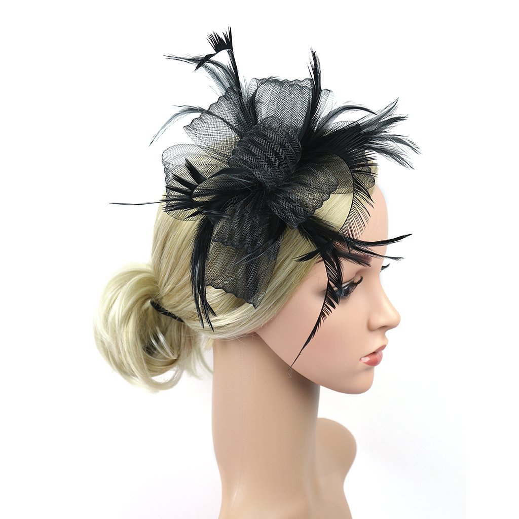 Women Feather Fascinator Flower Headpiece Elegant Hairpin  display picture 2