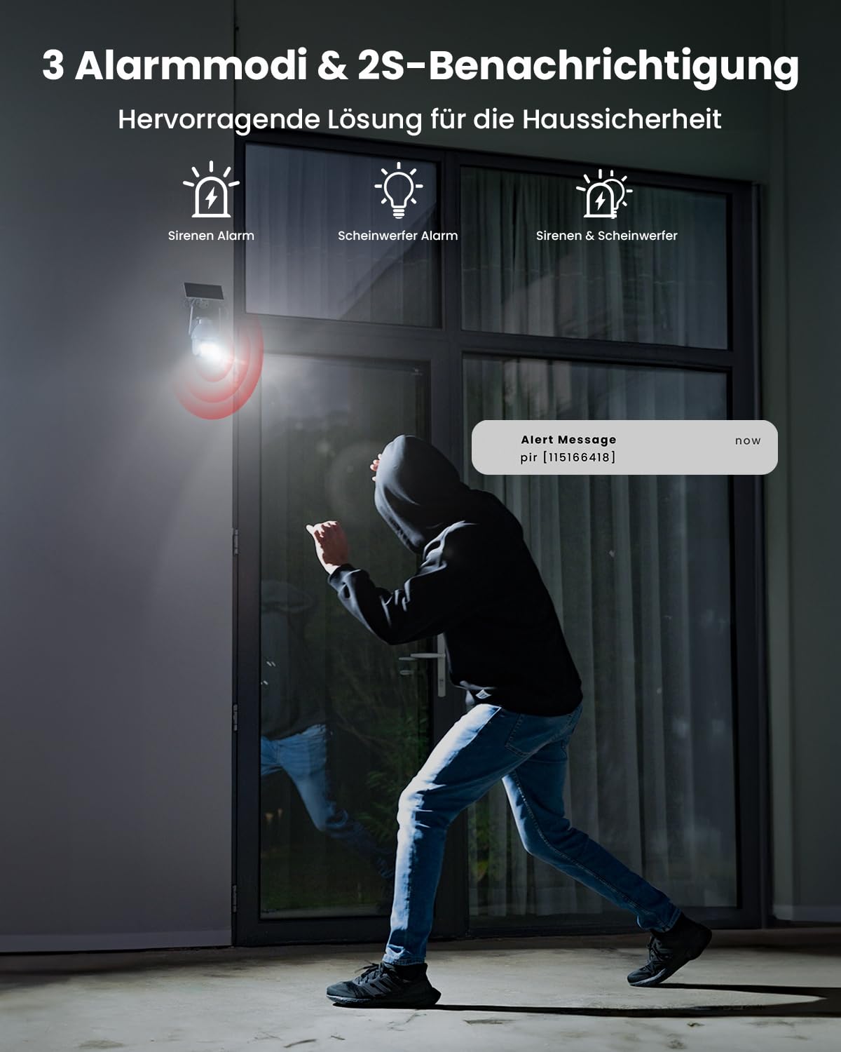 ieGeek Kamera bezpieczeństwa zewnętrzna z panelem słonecznym 360°