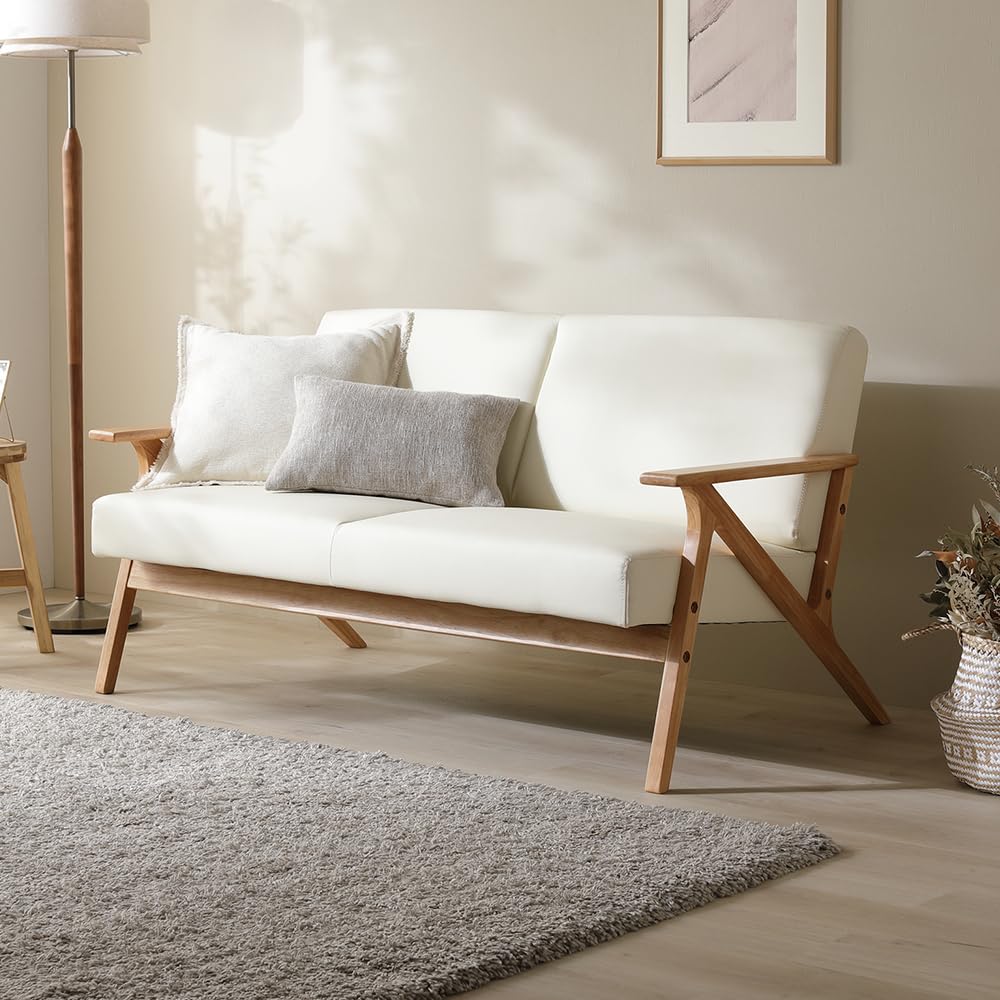 Amazon｜RASIK ソファー 2人掛け 幅139cm クリームアイボリー