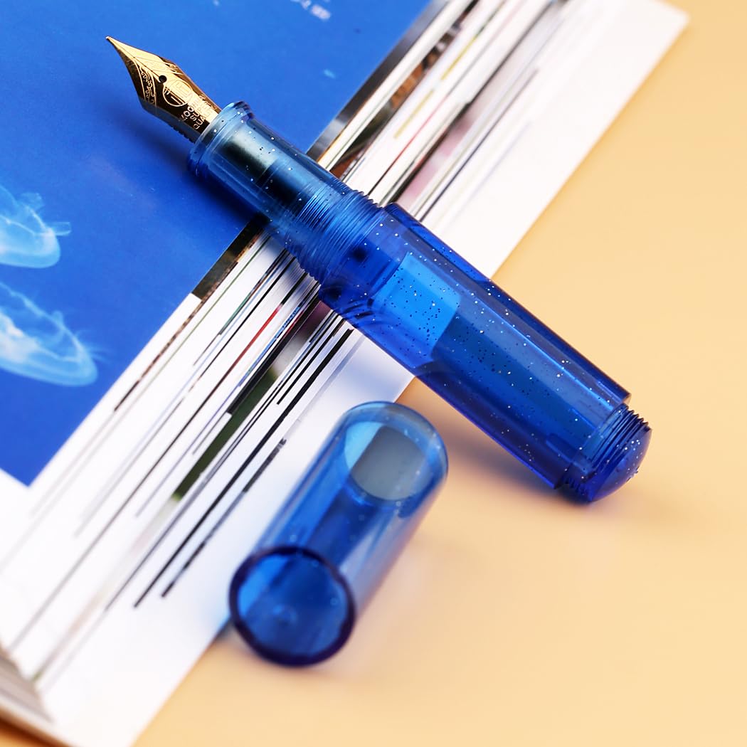 SIPLIV Majohn Wancai Mini Fountain Pen Pocket-Size Travel Pen Iridium Fine Nib Fountain Pen with 3 Pen Nibs - Image 2