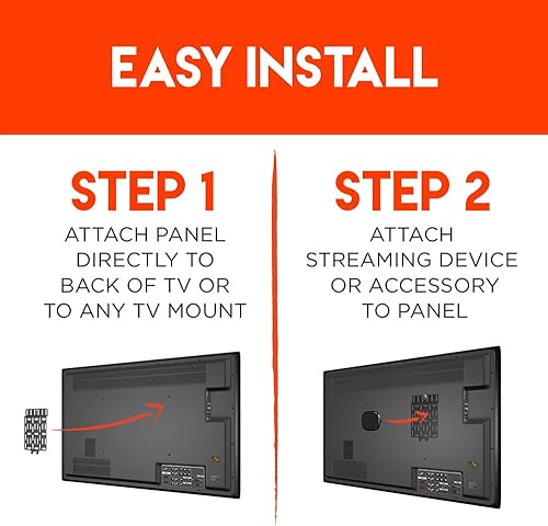 Miniatura 3 de Soporte universal para dispositivo de transmisión que sostiene dispositivos multimedia de hasta 3 libras de forma segura detrás de televisores de