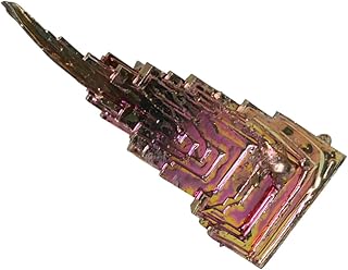 IMIKEYA Bismuth Metal Crystal Rainbow Bismuth Crystal Wicca Crystal Healing Stones Rainbow Aura Crystal Mineral Crystal Gemstones Bulk Geode Stone Specimen Home DÃ©cor Natural Crystal Block