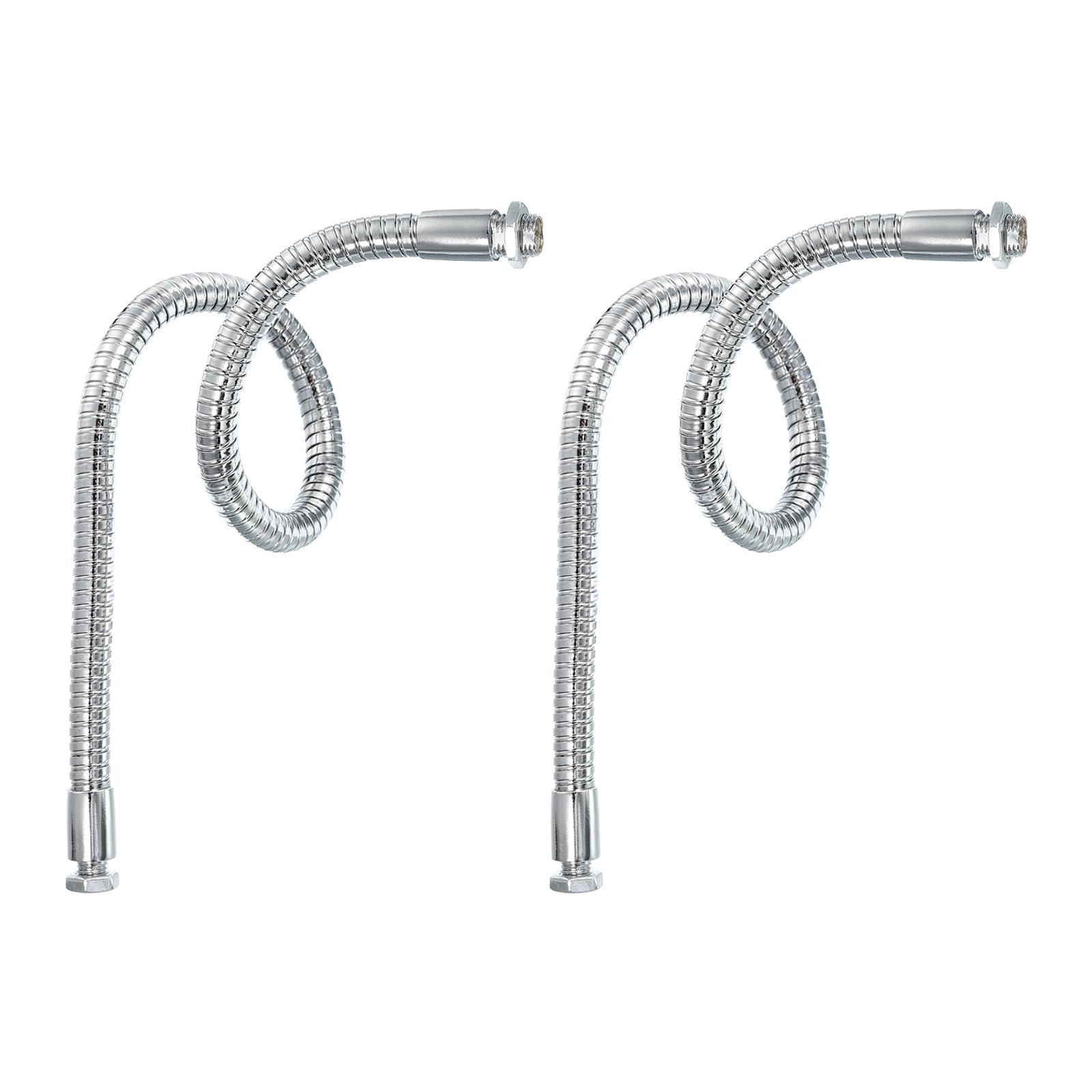 Tube Flexible Col De Cygne Métal 50 Cm - Filetage M10/M8 Pour Micro, Support DIY (argenté) - 2