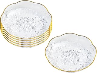 NALACAL Set of 6 Clear Acrylic Salad Plates