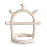 mushie Silicone Baby No-Drop Sensory Teether Toy (Shifting Sand)