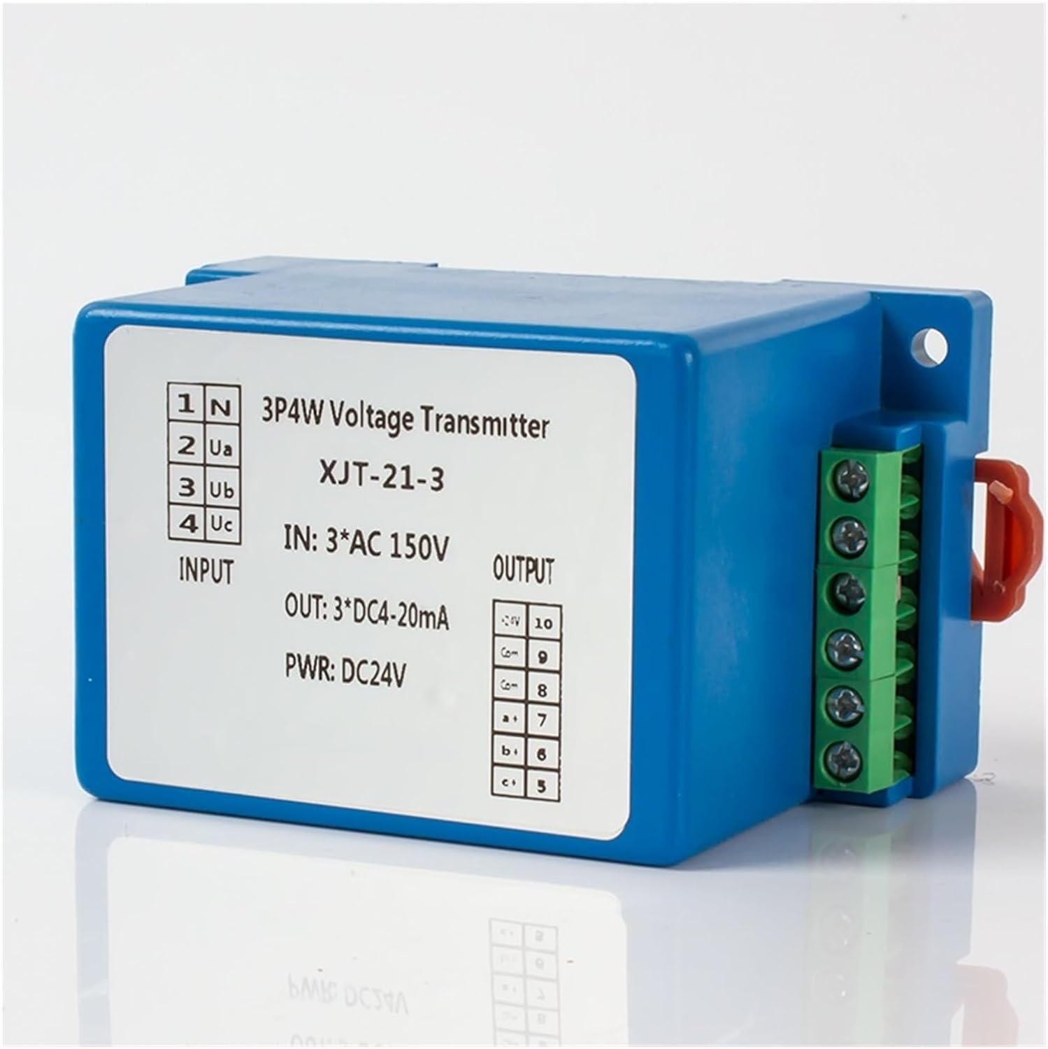AC Voltage Transducer Voltage Sensor 3Phase 3 Wire AC Voltage Transmitter 0-100V 0-300V 0-500V 0-600V Voltage Sensor Converter 4-20mA 0-10V 0-5V 1-5V(AC 0-400V,0-20MA_AC 220V)