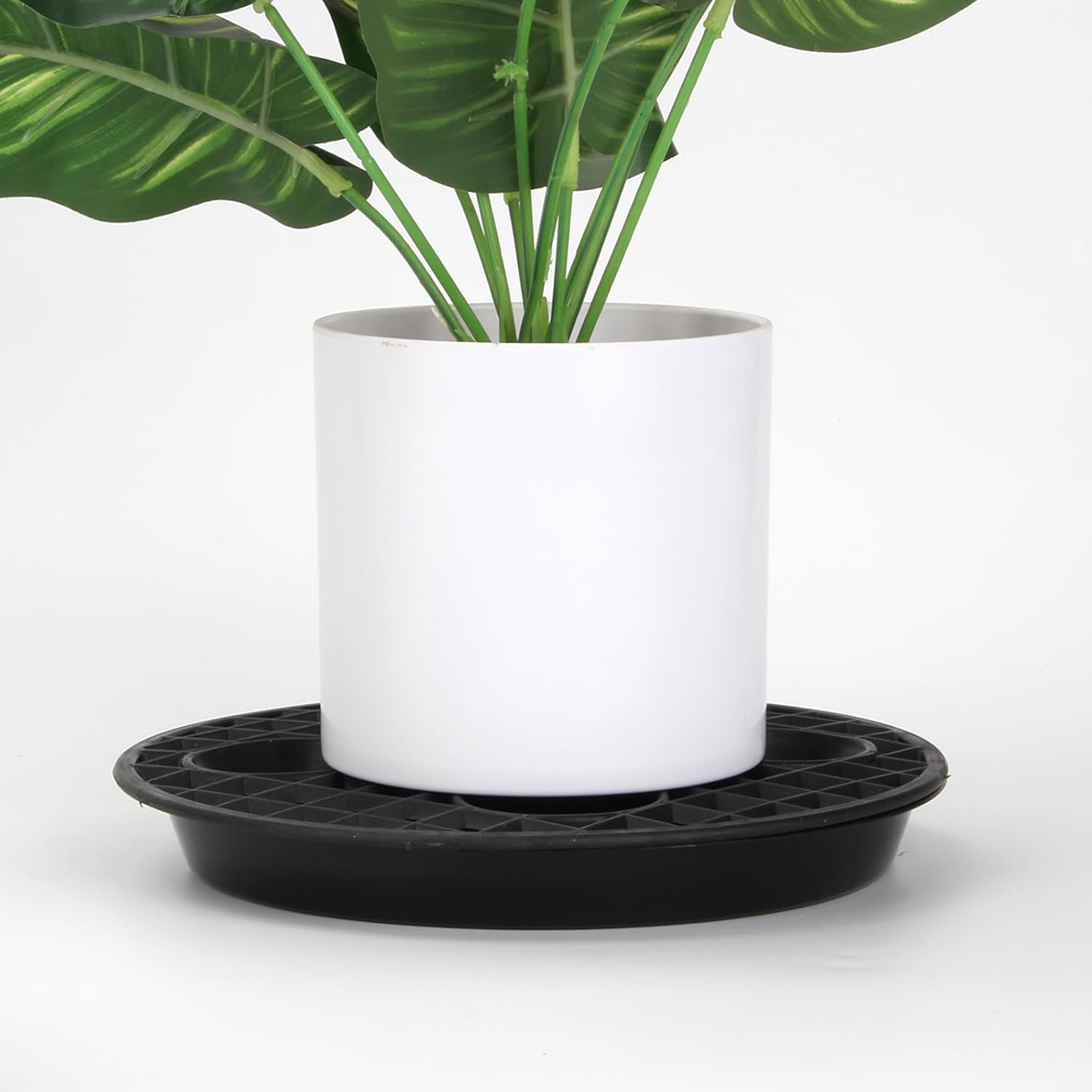 12 Pack 11.8 In Plant Saucer Stand Set, Heavy Duty Plant Drip Trays with Elevated Plant Saucer Pot Base with Drainage Hole, Flower Pot Tray Plant Pot Container Accessories for Indoor Outdoor (11.8 in)