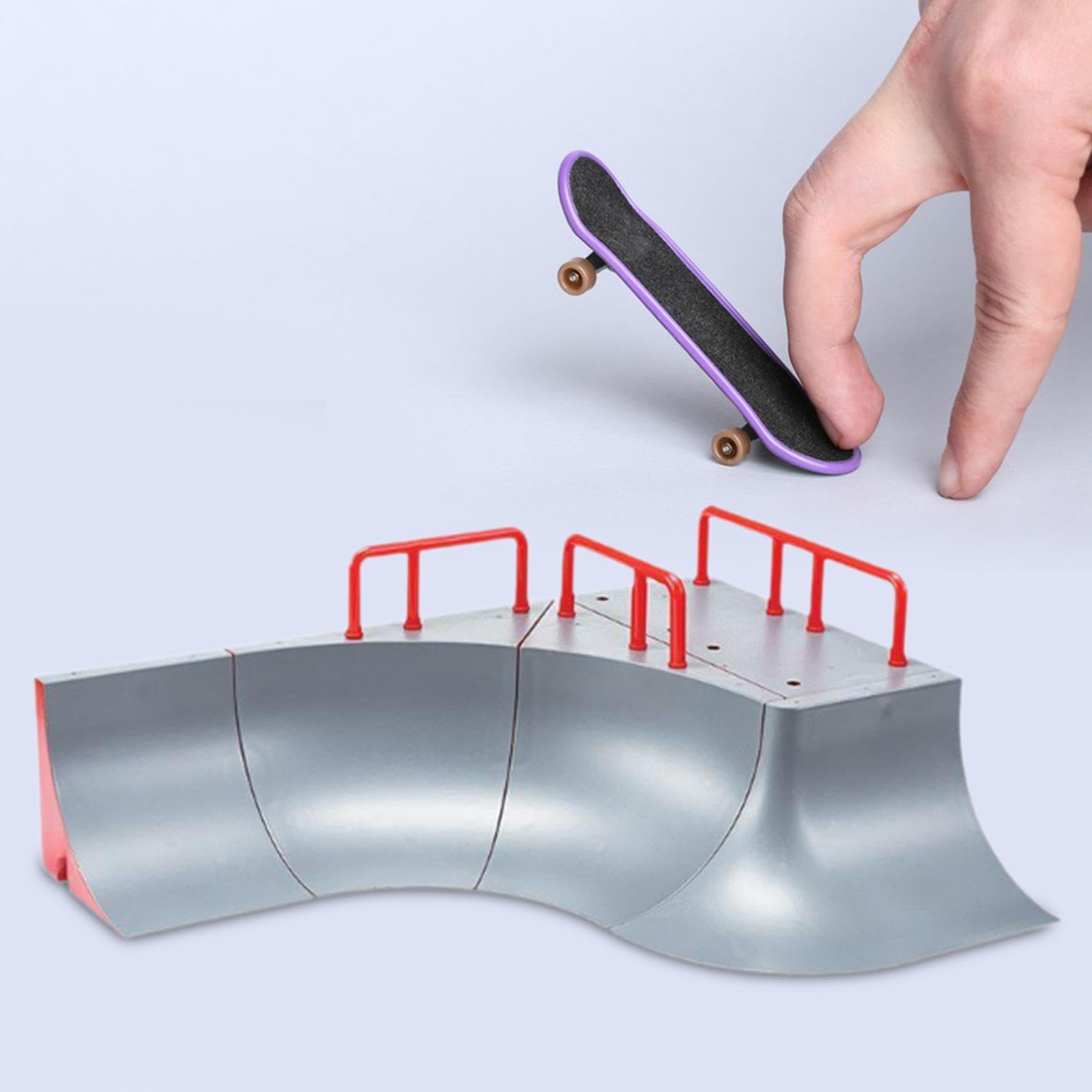de Patineta de Dedos, Juguete, Accesorio para Escenas, Fácil de, Resistente, Ligero, Pista de Patineta de Dedos Multifuncional para, B