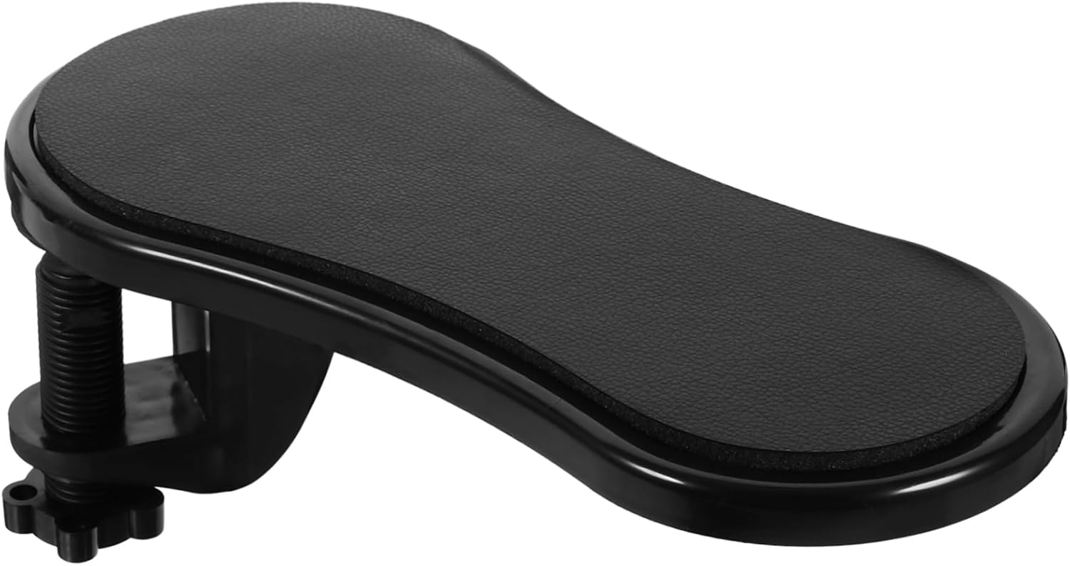 STOBOK 5pcs Abs Leather Computer Keyboard Wrist Pad Desk Arm Rest Office Desk Elbow Rest Elbow Rest for Desk Black