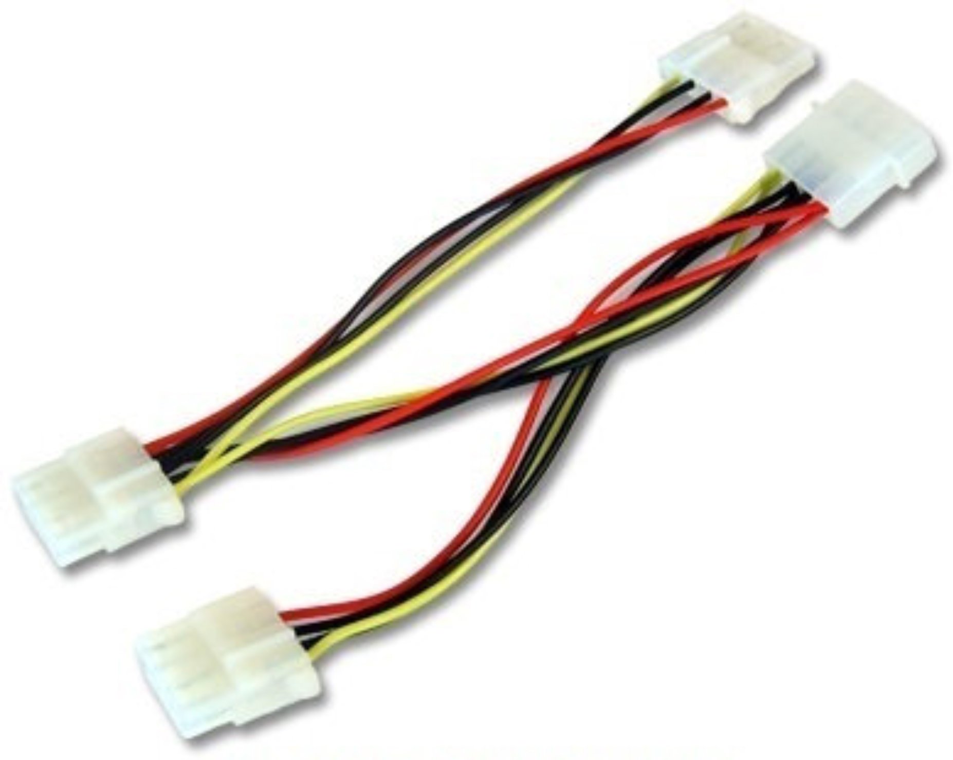 rhinocablesMolex to 3x Molex Adapter Cable | Expands Power Supply | Connects 3 Devices | Ideal for Fans & Drives | Stable Power Distribution | Durable Build, Black, Molex to 3 x Molex