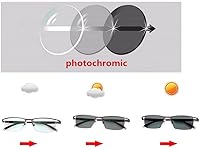 Vista 6 de Sun Gafas de lectura fotocrómicas Hombres visión ajustable Con dioptría multifocal Gafas progresivas (azul, SPH 0 ADD+300)