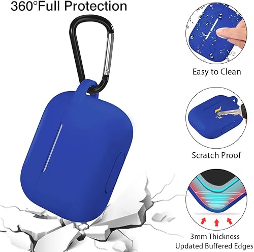 Miniatura 5 de Lerobo Funda compatible con AirPods Pro 2, funda protectora de silicona suave, diseñada para Apple AirPod Pro, funda de carga para mujeres y Azul