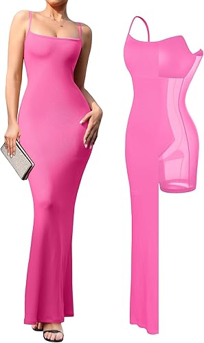 Popilush Maxi vestido ajustado para mujer, vestido de cóctel con tirantes delgados, vestido de fiesta, cita, noche, verano, largo