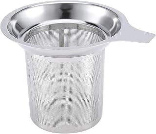 Infuser Strainers for Loose, Stainless Steel Loose Leaf Strainer Stepper with Handles, Extra Fine Mesh Ball Infusers, Diffuser Holder Filter for Mugs