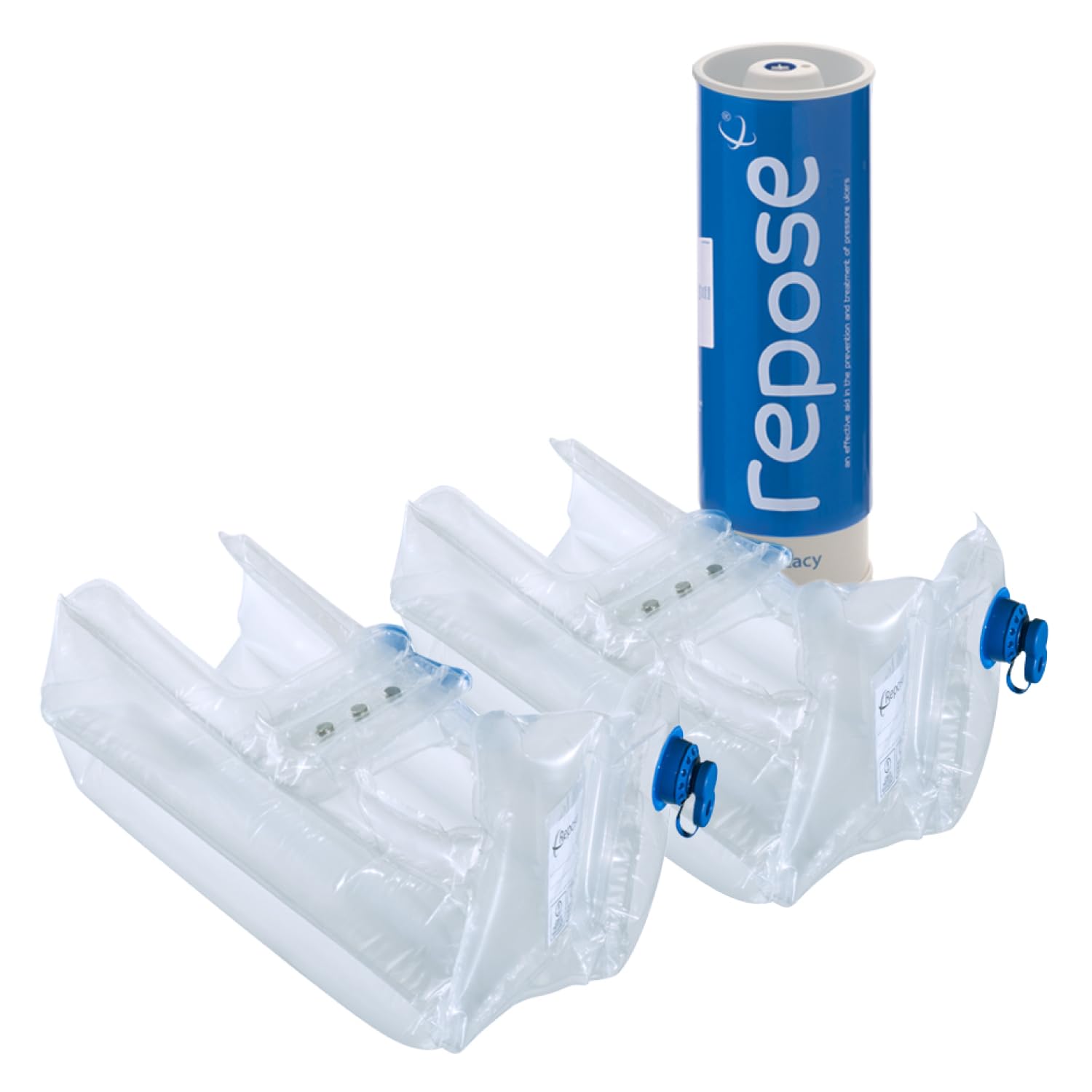 Repose Foot Protector - Pressure Relieving Inflatable Foot Pillow with Manual Pump for Feet and Heels - Clinically Proven to Prevent and Relieve Foot Bedsores - Standard Size, Pair