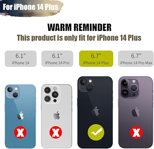 Miniatura 2 de Funda de batería para iPhone 14 Plus, 6000mAh recargable cargador de batería extendida, añade 100% jugo extra (6.7 pulgadas), color negro