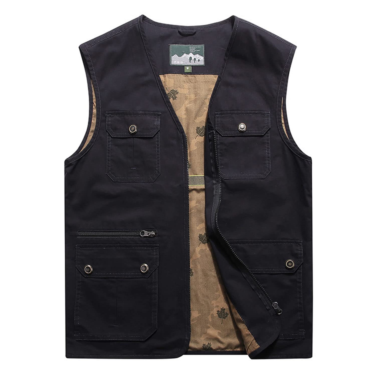 Chaleco De Hombre Chaleco Multibolsillos Sin Mangas Chaleco De Pesca Casual Exteriores Chaqueta De Utilidad Fotografía Viajes Senderismo