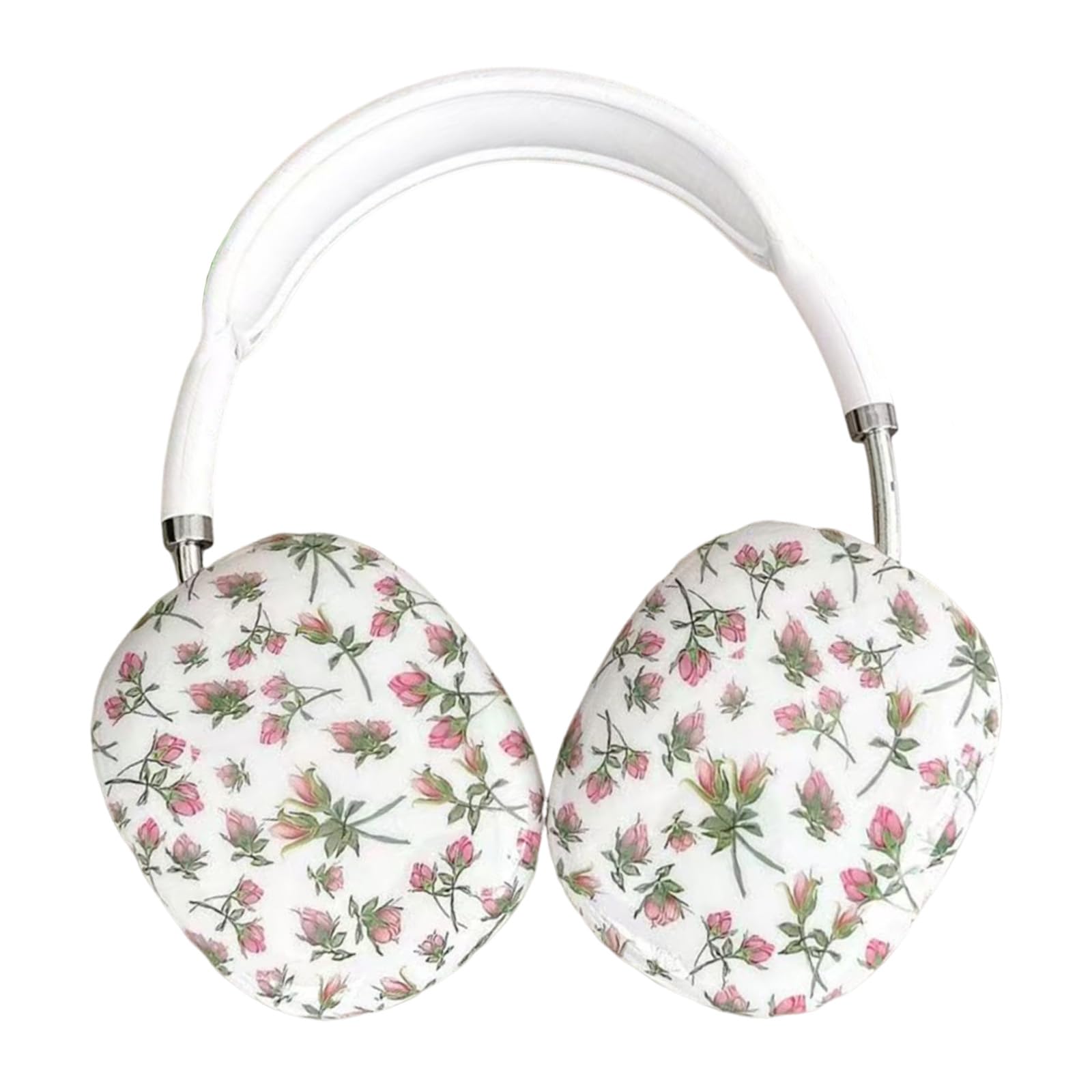 JLSDBMZ for AirPods Max (USB-C/Lightning)(2024-2020) Case Woman,Exquisite Cute Flowers Print Pattern Design,Floral Shock Buffer Headphones Protective