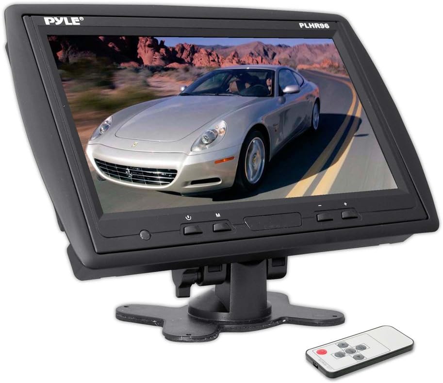 PYLE PLHR96 9-Inch TFT LCD Headrest Monitor with Stand (Black)